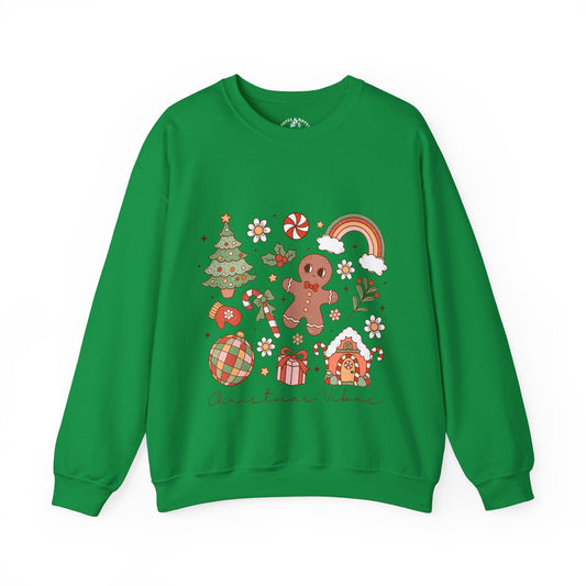 Christmas Cozy Crewneck Sweatshirt, Cute Holiday Jumper, Festive Christmas Sweater, Unisex Xmas Pullover, Winter Cosy Sweatshirt