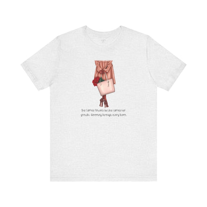 Women's inspirational quote T-shirt with cute design, unisex jersey short sleeve, 100% cotton.