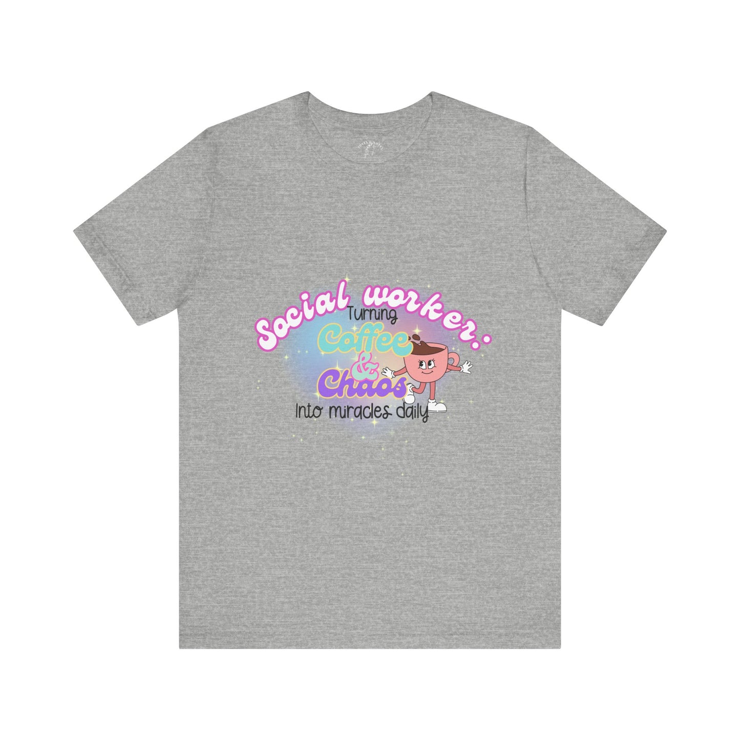 Social Worker T-shirt, Cute Kawaii Style T-Shirt, Funny Gift for Social Workers, Unisex Jersey Short Sleeve T-Shirt, Social Worker Appreciation