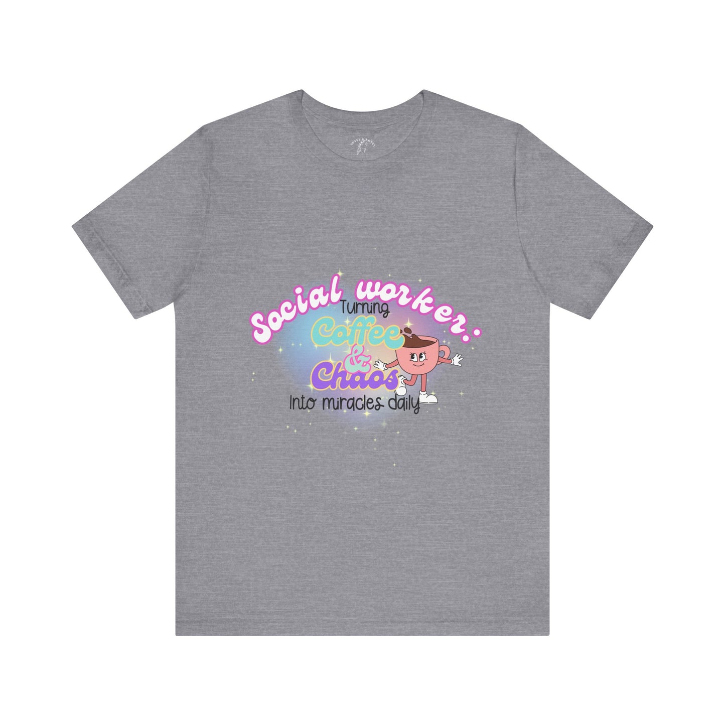 Social Worker T-shirt, Cute Kawaii Style T-Shirt, Funny Gift for Social Workers, Unisex Jersey Short Sleeve T-Shirt, Social Worker Appreciation