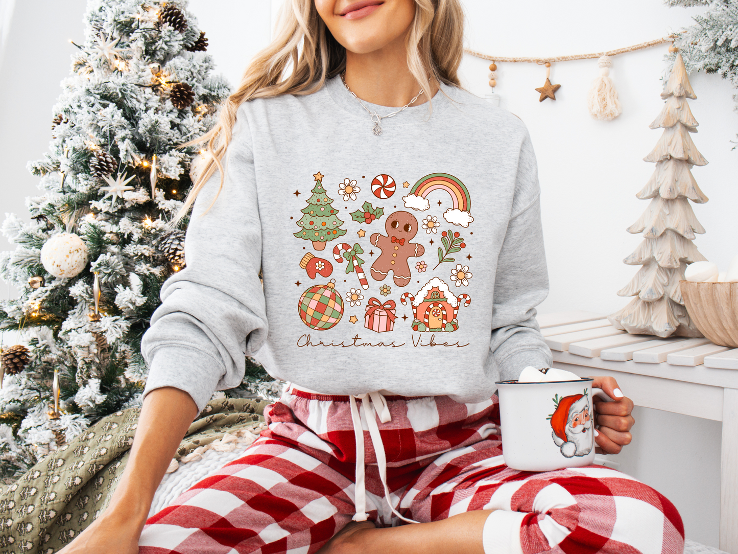 Christmas Cozy Crewneck Sweatshirt, Cute Holiday Jumper, Festive Christmas Sweater, Unisex Xmas Pullover, Winter Cosy Sweatshirt