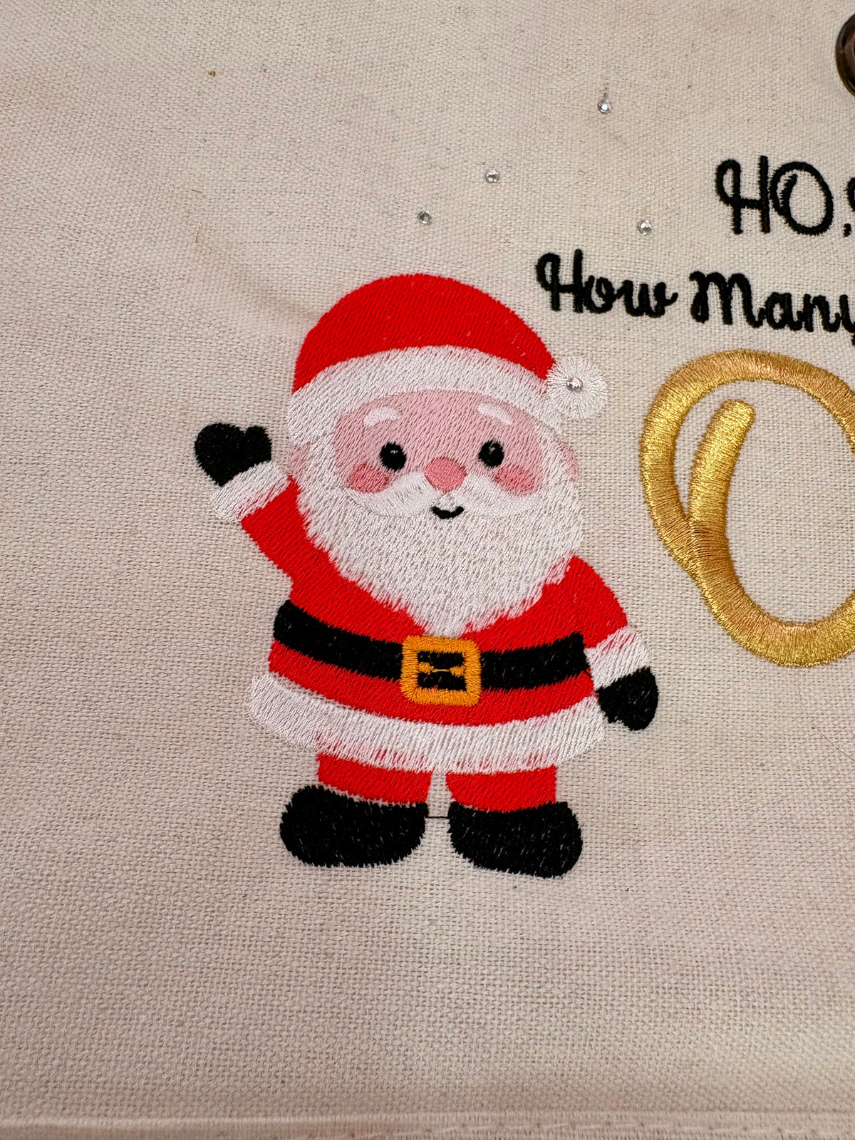 Personalised Christmas Advent Calendar – Embroidered 24-Pocket Hanging Countdown