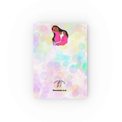 Vibrant colorful hardback journal with unique design, ideal branded A5 notebooks.