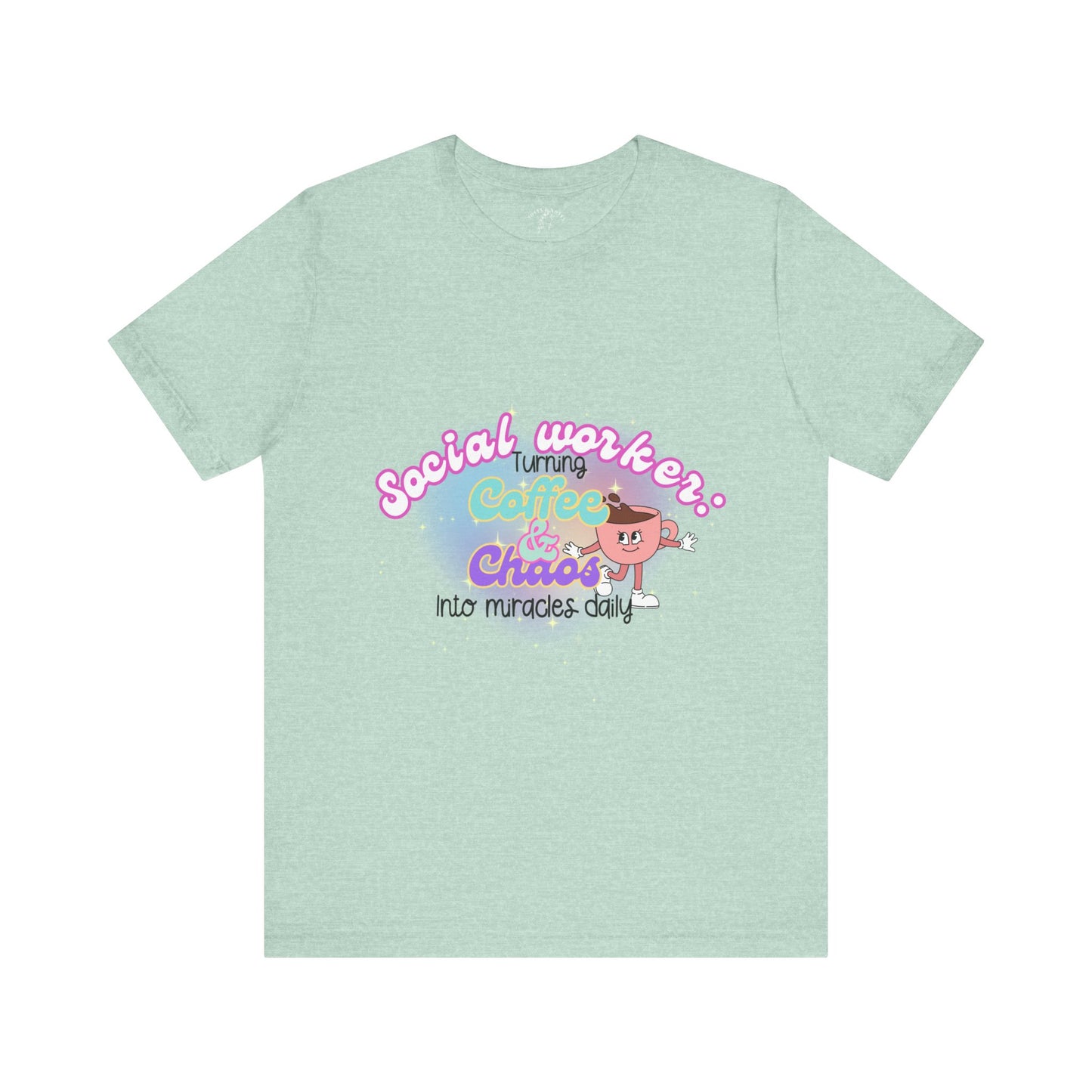 Social Worker T-shirt, Cute Kawaii Style T-Shirt, Funny Gift for Social Workers, Unisex Jersey Short Sleeve T-Shirt, Social Worker Appreciation