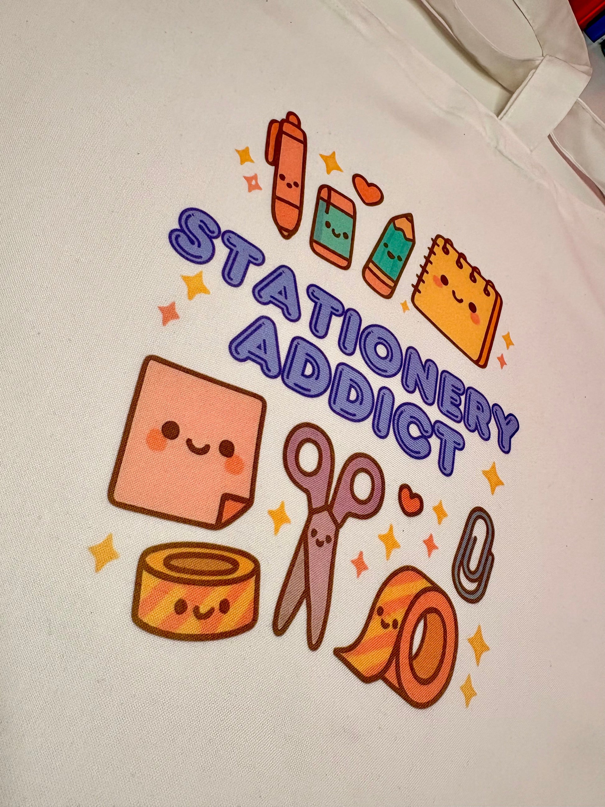 Tote bag Notebook Stationery Set with kawaii stationery illustrations and A5 notebook bundle