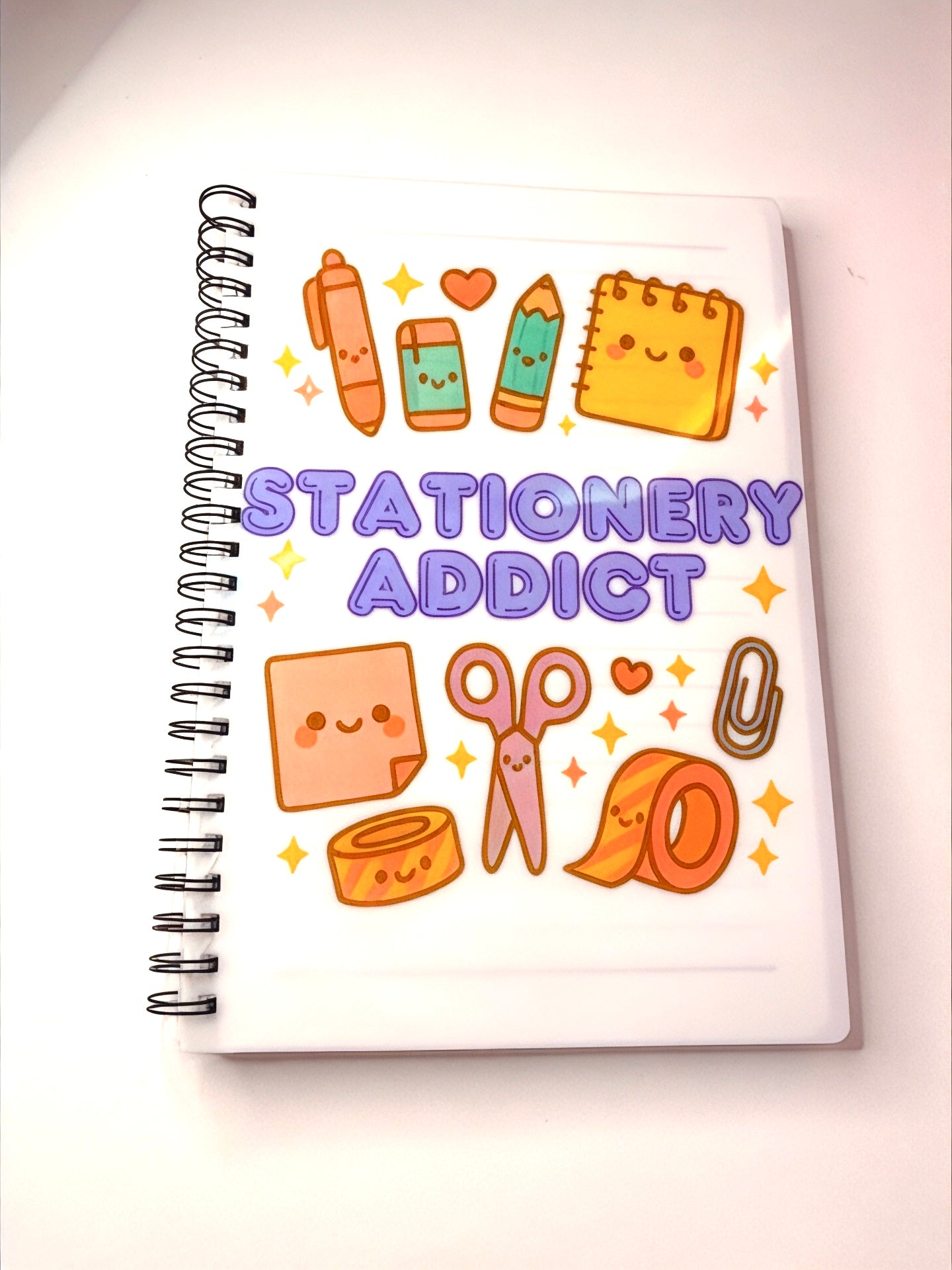 Tote bag and A5 notebook stationery set with kawaii design for everyday use