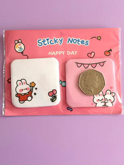 Kawaii Mini Sticky Notes – Set of 2