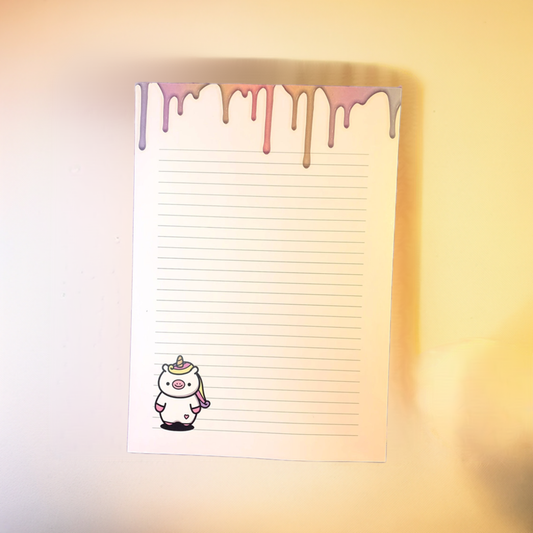 Kawaii Style Unicorn Writing pad A4