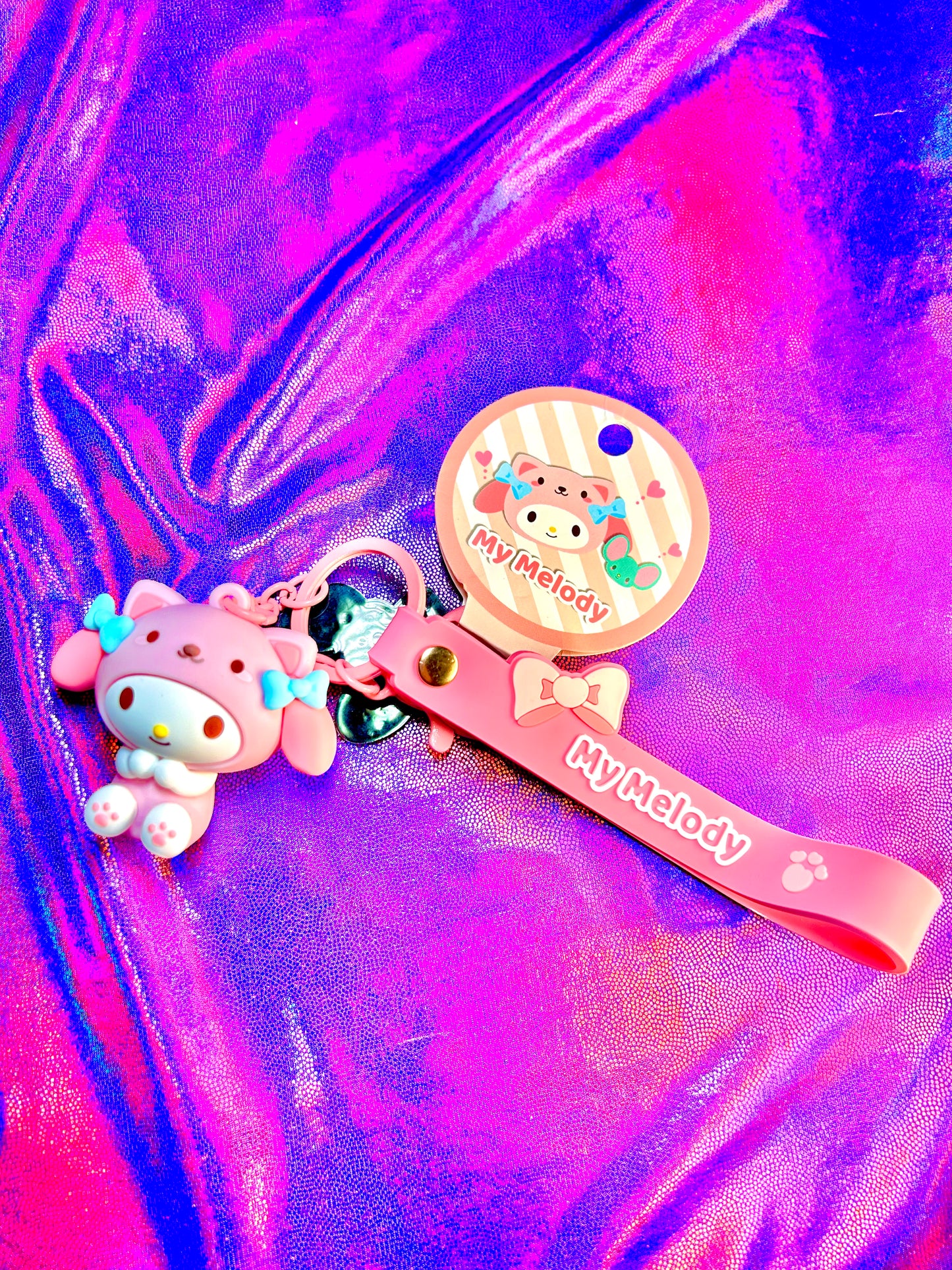 My Melody keychain and wristlet