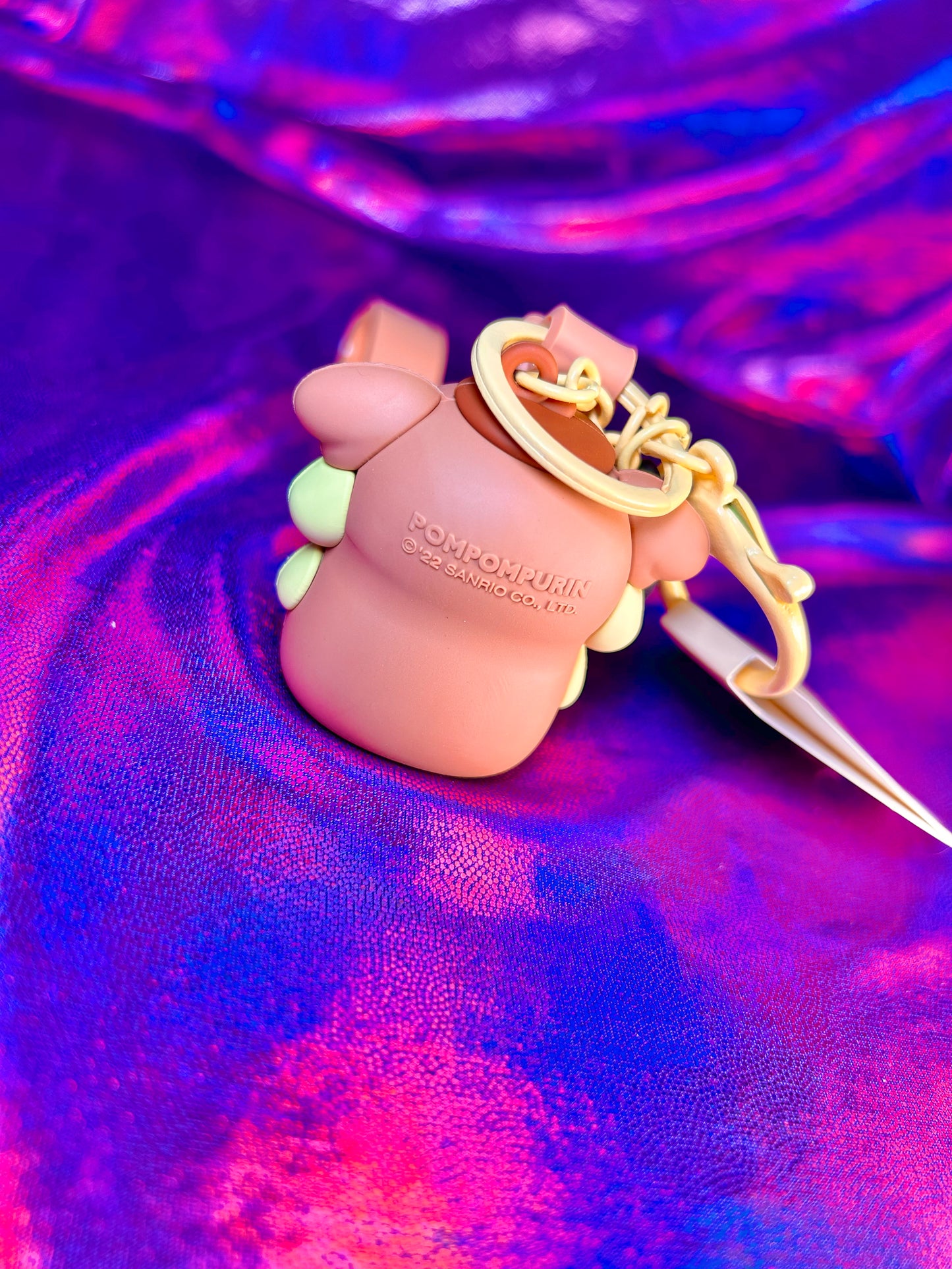 Pompompurin keychain and wristlet, Sanrio