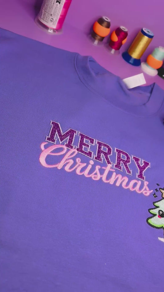 Christmas Jumper- glitter kawaii Merry Christmas