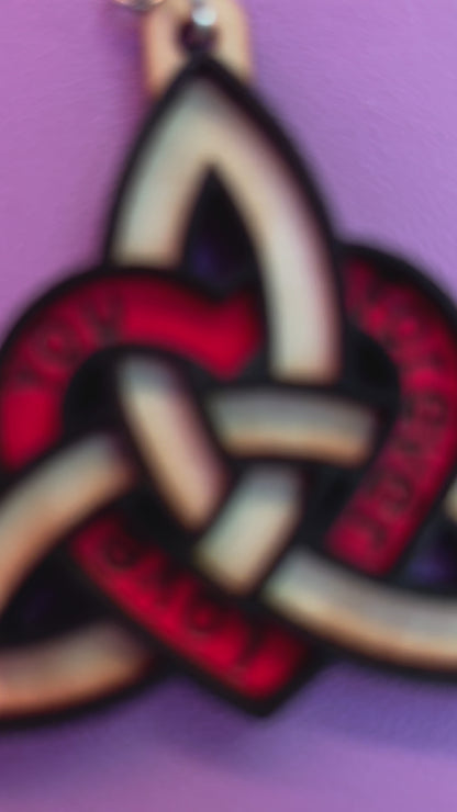 Celtic Heart Infinity Keyring – Wooden Keepsake with Personalised Engraving