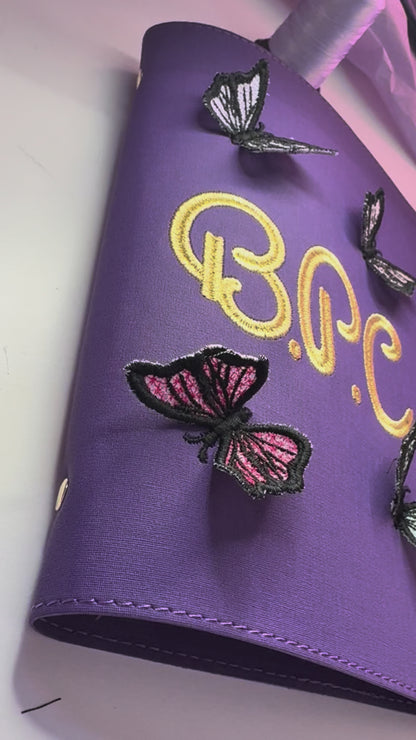 3D Butterfly Personalised A5 Fabric File, notebook