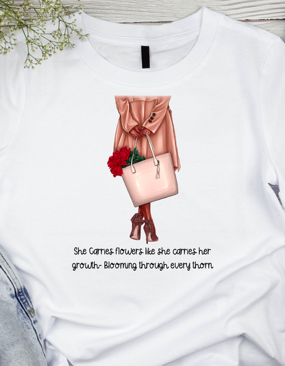 Women's inspirational quote T-shirt with cute design, casual unisex jersey short sleeve.