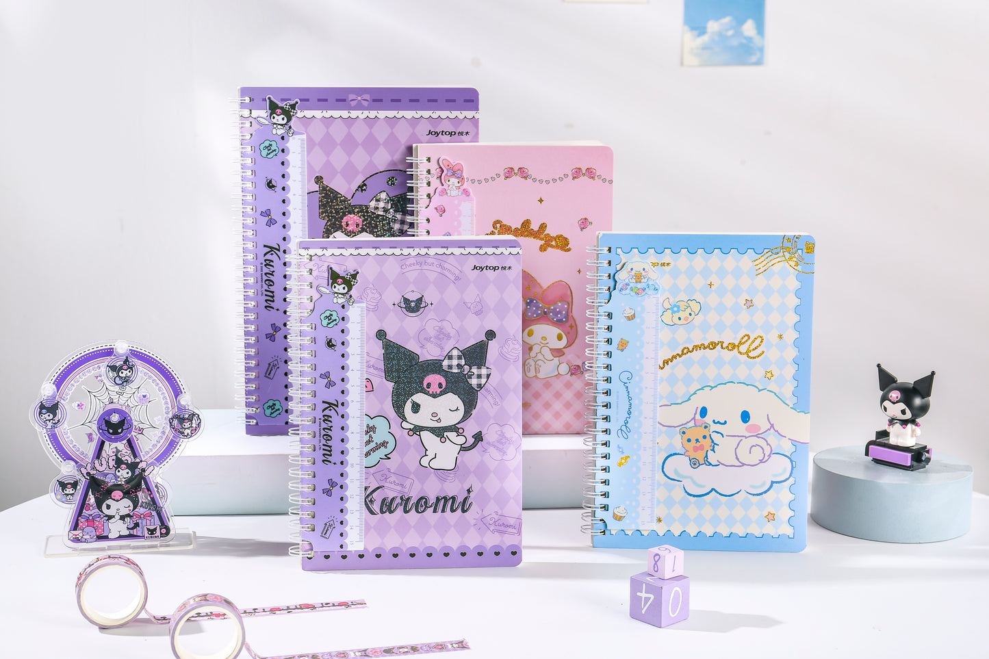 Sanrio Kuromi Notebook A5, With Detachable Ruler.