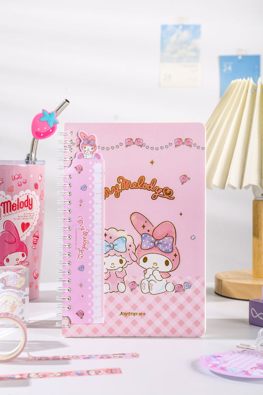 Sanrio My Melody Notebook A5 With Detachable Ruler