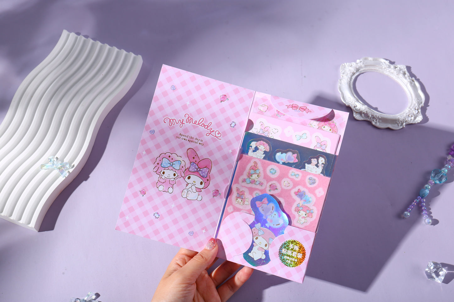 Sanrio My Melody Sticker Set, Washi Paper,Holographic, Transparent, stickers, kawaii, cute, Sanrio