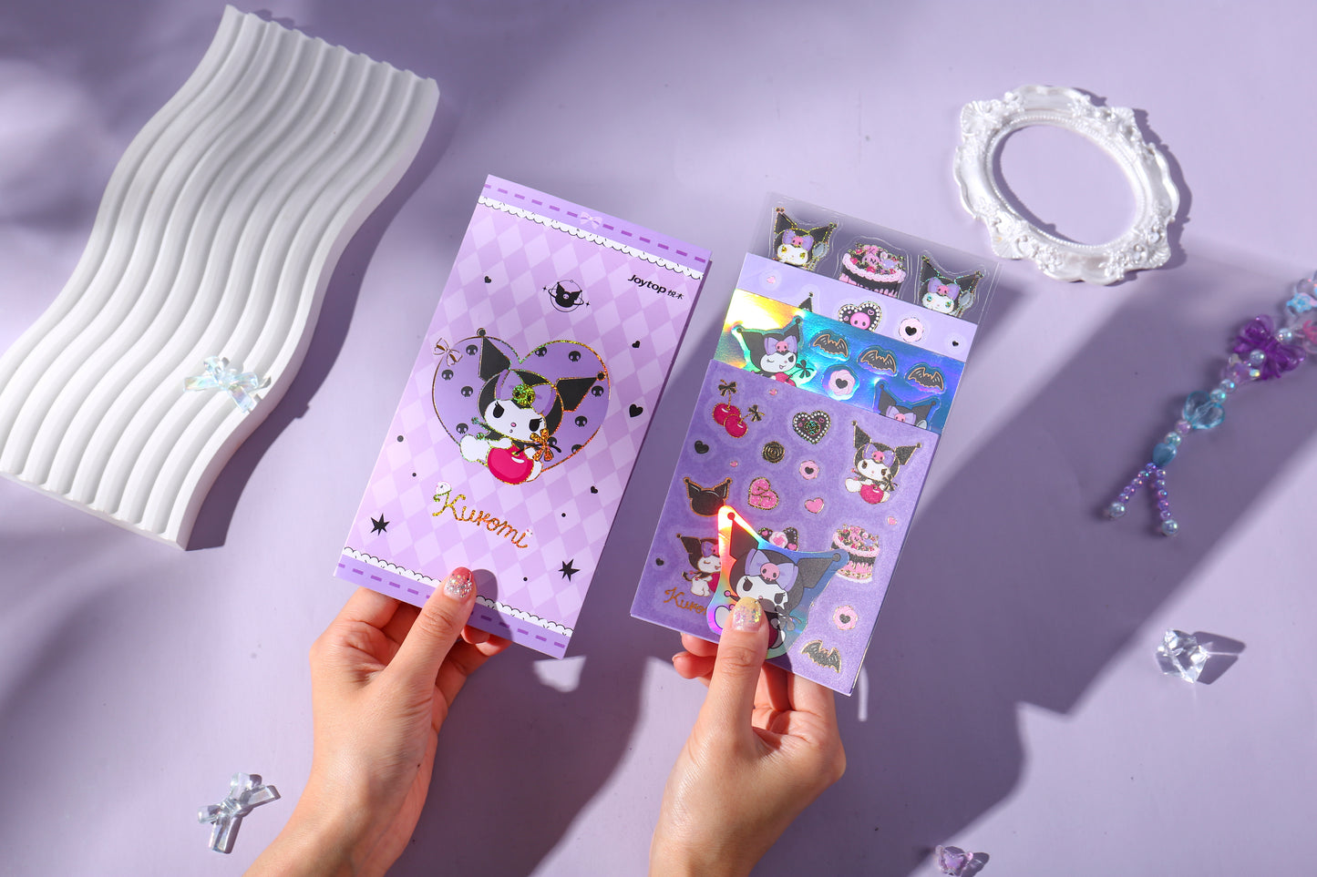 Sanrio Kuromi Sticker set, Washi paper, Holographic,Transparent,