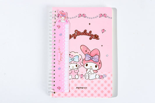 Sanrio My Melody Notebook A5 With Detachable Ruler