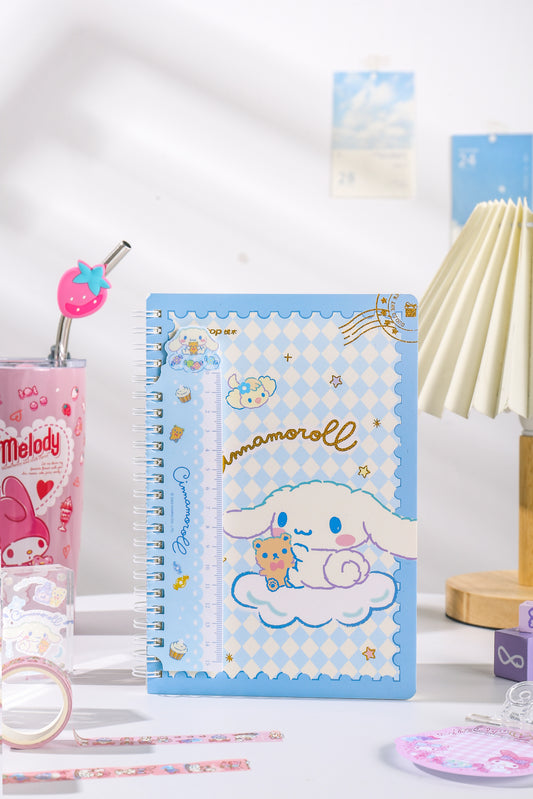 Sanrio Cinnamoroll A5 Notebook With Detachable Ruler