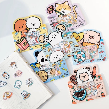 Cute kawaii animal planner stickers in various designs and styles.